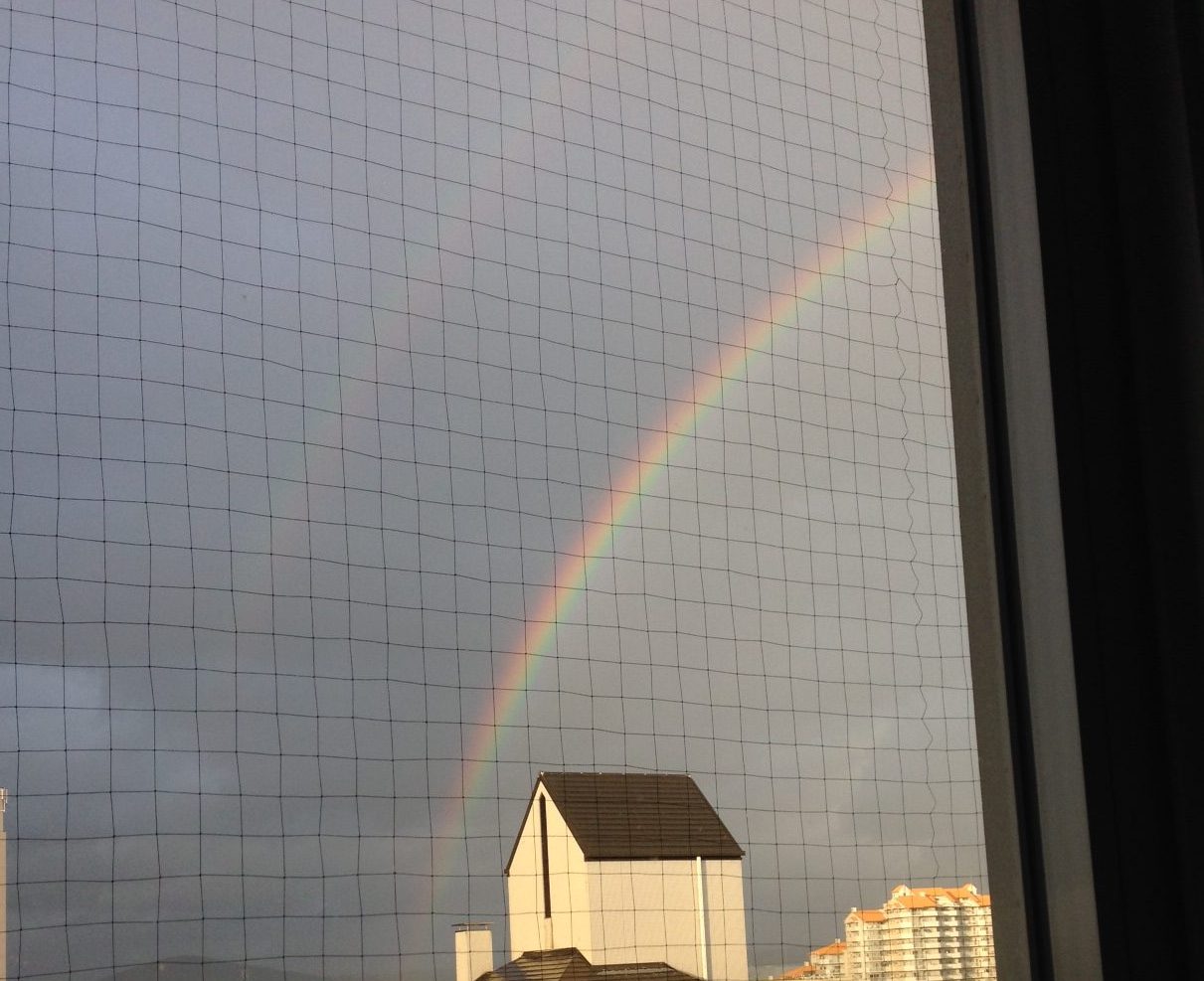 神戸の空に、二重の虹！