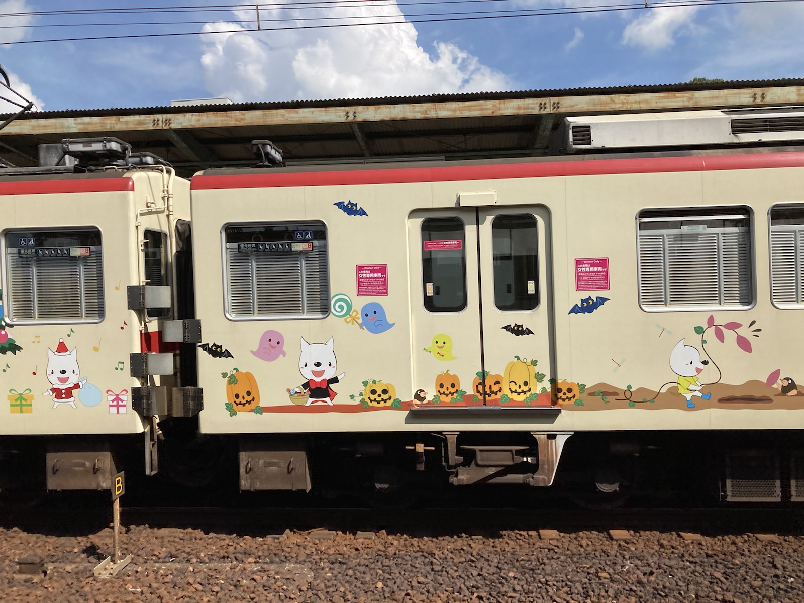 神鉄（神戸電鉄）のラッピング列車「たのし〜ずん」に出会いました♪